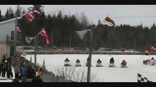 Eganville Bonnechere Cup 2010 Snowmobile Oval Race Part Two [upl. by Finnegan]