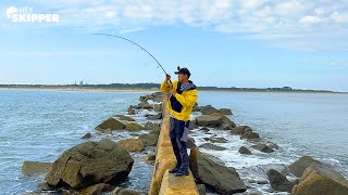 Walking Out 1 Mile On a Jetty Fishing CRAZY BUT WORTH IT [upl. by Gaspar]