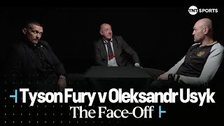 FACE OFF 👀 Tyson Fury amp Oleksandr Usyk Before Unification Fight Postponement 🍿🥊 FuryUsyk 🇸🇦 [upl. by Jeaz]