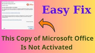 This Copy of Microsoft Office Is Not Activated How to Fix Product Activation Failed 100 success [upl. by Aley555]