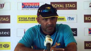 Marvan Atapattu talks to reporters  Day 4 1st Test South Africa in Sri Lanka 2014 [upl. by Ynaffets]