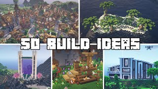 50 Build Ideas for Your Minecraft Survival World [upl. by Seugirdor848]