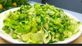 💥 SALAD recipes ensalada yummy Lettuce celery peas parsley salad [upl. by Herra]