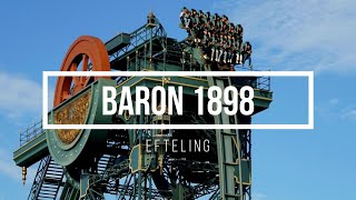 Baron 1898 Front Row POV  Efteling Theme Park BampM Dive Roller Coaster [upl. by Doniv]