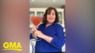 Ina Garten shows us how to make her massive cosmopolitan for a virtual cocktail party [upl. by Ravahs865]