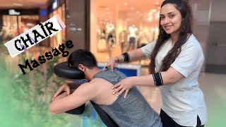 Mall chair massage turkishASMR Massage SEDEF [upl. by Meneau]