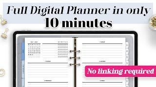 New Create a Digital Planner in 10 min  No linking required [upl. by Atsyrt70]