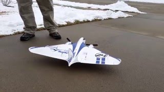 Hobby Zone Delta Ray 2 with Rudder and Flaperon Mods Flight Video [upl. by Ami]