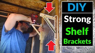 How to Make Simple Strong Shelving Brackets for a Garden Shed From Pallet Wood [upl. by Eciruam]