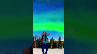 NORTHERN LIGHTS IN NORTHERN NORWAY youtubeshorts happysunshine25SC [upl. by Ansley]