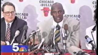 Michael Jordan retirement press conference [upl. by Avrenim]