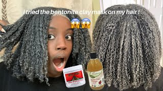 BENTONITE CLAY CHANGED MY NATURAL HAIR  DIY HAIR AND SCALP MASK [upl. by Astra101]