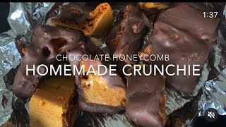 Crunchie chocolate homemade honeycomb covered in chocolate [upl. by Eleni]