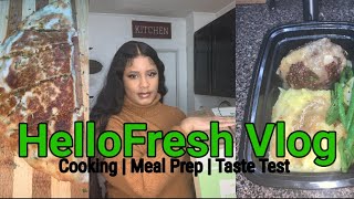 HELLO FRESH COOKING VLOG unsponsored RECIPES  MEAL PREP  REVIEW [upl. by Naitsirk]