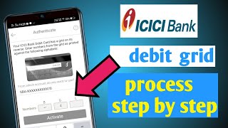 how to enter grid number of icici debit card  icici debit grid process  grid card kya hota hai [upl. by Zaraf878]