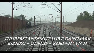 Führerstandsmitfahrt Dänemark Esbjerg  København H mit IC820 [upl. by Llenrrad152]