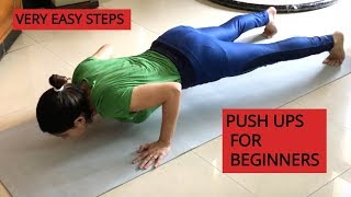 How to do PUSH UPS at home for beginners  how to do a push up  Push up kaise kare [upl. by Demha]