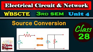 How to convert Voltage Source into its equivalent Current source and vice versabasic Electrical [upl. by Kee]