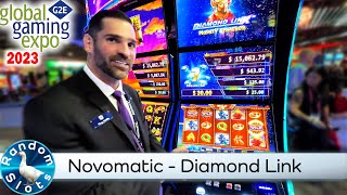 G2E2023 Novomatic Diamond Link Slot Machine Preview [upl. by Giah]