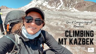 Climbing Mount Kazbek 5054m in Georgia with ‪CarolineLeon‬‬‬‬‬ [upl. by Ailes118]