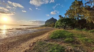 Mauritius  La Pointe Cassis  Le Morne Village Public Beach Maurice [upl. by Publius]