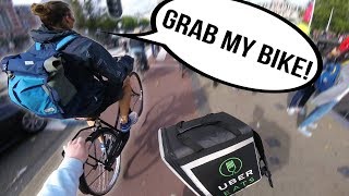 Delivering UberEATS On A Skateboard 4 [upl. by Etrem]