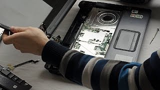 Compaq Presario F700 Display screen replacement disassembly video take a part how to open [upl. by Nnaeirrac]