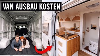 Was kostet ein Luxus VAN Ausbau ∙ ALLE KOSTEN wirklich jeder Cent ∙ DIY Campervan Selbstausbau [upl. by Attiuqihc]