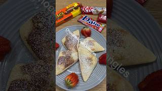 Chocolate Daim triangles in 10 minutes youtubeshorts easycooking delicious easyrecipe easy [upl. by Aronal]