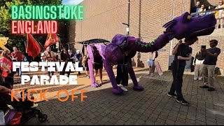 KickOff Parade Basingstoke Festival June 21 2024 550PM Top of the Town to Amphitheater [upl. by Anek]