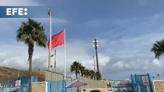 El lado marroquí de la frontera del Tarajal con Ceuta permanece en calma [upl. by Pappas971]