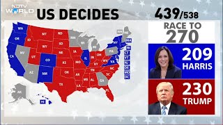 US Presidential Election Results  Donald Trump Predicted To Win 62 Over Kamala Harris 37 [upl. by Able137]