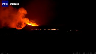 LIVE from Sandhóll  Close up  Iceland volcano eruption [upl. by Doe]