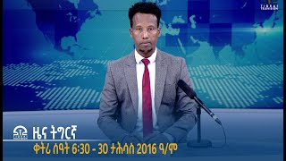 ዜና ትግርኛ ቀትሪ ሰዓት 6፡30  30 ታሕሳስ 2016 ዓም [upl. by Cohla]