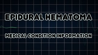 Epidural hematoma Medical Condition [upl. by Eillod]