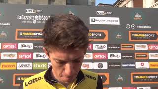 George Bennett  interview at the start  Il Lombardia 2018 [upl. by Ynes]