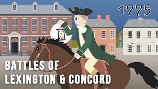 Battles of Lexington and Concord April 19 1775 The American Revolution [upl. by Eibbob]