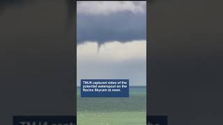 Waterspouts spotted on Lake Michigan off the coast near Racine [upl. by Niarbo]