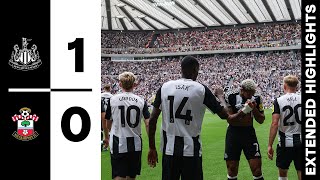 Newcastle United 1 Southampton 0  EXTENDED Premier League Highlights [upl. by Dorolice526]