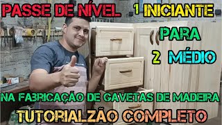 TUTORIAL COMPLETO SIMPLIFICADO COMO FAZER GAVETAS DE MADEIRA DRAWER [upl. by Aryas]