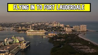 FLYING INTO FORT LAUDERDALE AT SUNSET [upl. by Edina]