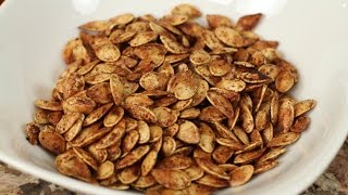 Roasted Pumpkin Seeds With Cinnamon Sugar amp Coconut Oil by Rockin Robin [upl. by Zertnom]