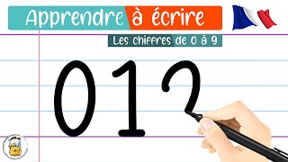 Apprendre À Écrire Les Chiffres De 0 À 9 En Chiffres et En Lettres  Apprendre À Tracer Les Chiffres [upl. by Diandra691]