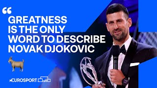 Novak Djokovic wins Laureus World Sportsman of the Year award for a recordequalling fifth time 🏆🐐 [upl. by Grinnell]