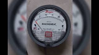 DWYER INSTRUMENTS MAGNEHELIC DIFFERENTIAL PRESSURE GAUGE RANGE 025 MBAR [upl. by Arawaj9]