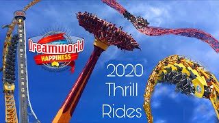 All Thrill Rides 2020  Dreamworld Gold Coast Australia [upl. by Assilac]