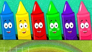 Crayons Colors Song  Learn Colors  Nursery Rhymes Songs For Kids  Baby Rhyme [upl. by Ruthanne]