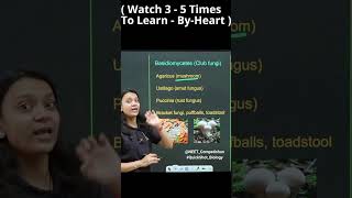 EXAMPLES OF BASIDIOMYCETES CLUBFUNGI With QuickShot Biology  Poonam  shortsneetbiology [upl. by Justinn]