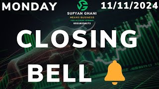 CLOSING BELL 🔔 trading psxnews stockexchange financialmarket pakistanstockexchange [upl. by Shalom]