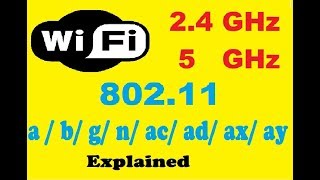 WiFi 80211 a b g n ac ax ad ay az [upl. by Yvan]